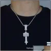 Autres arts et métiers Pendentif Colliers Trapstar Londres Hip Hop Cross Incrusté Zircon Pop Rap Style Chaîne de tennis portable Cuba DHSFA