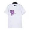 T-shirt da uomo Designer Coppia da donna Magliette Lettera Casual Girocollo Uomo Amore Stampa con vernice spray Oversize 7MY6