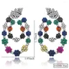 Boucles d'oreilles GODKI printemps coloré pour femmes mariage éblouissant CZ pavé Dubai déclaration de mariée bijoux cadeau 2023