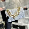 Damesontwerper Bracbandketting Handgreep TOTE TOES Wortel met ketting Crossbody Schouder Handtassen Gold Metal Hardwarematelasse Crossbody Schouder Purse Handtas 20 cm 20 cm