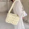 Shopping Bags Handbags Tote Bag Women's Wallet Beach Chunky Knit Purse Cloud Handbag for Women Handmade Female Crochet Tote Bags Drop 230225