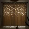 Cortina Hollow Snowflake Tule Janela Blegas de luz Decoração de quarto para tratamento Cortinas de Blackout