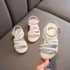 Sandals Summer Girls Shoes Bead Mary Janes Flats Fling Princess Shoes Baby Dance Shoes Kids Sandals Children Wedding Shoes Pink D238 Z0225