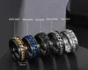 Wholesale Stainless steel spin rotate chain ring relieve pressure gold chains mens rings will and sandy fashion jewelry