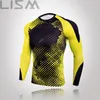 Roupa térmica masculina Execução de pele de compressão de mangas compridas Leggings Sports Sports Sports Fitness ao ar livre de secagem rápida