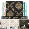 Wall Stickers 10Pcs 35*35cm 3D Self-Adhesive Panel Waterproof Foam Tile Living Room TV Background Protection Baby paper 230225