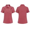 Blouzen voor dames shirts lente zomer volwassen katoenen bloem geborduurd poloshirt vrouwen mode casual poloshirt vrouw kleurrijke rib 230225