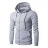 Vestes pour hommes tout assorti mode à capuche à manches longues hommes veste sweat-shirt doux couleur unie streetwearmen's