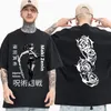 T-shirts pour hommes Jujutsu Kaisen Maki Zenin T-shirt classique pour hommes femmes mode surdimensionné coton manches courtes T-shirt Couple noir