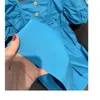 Vestiti da ragazza Vestito da principessa per bambini Vestiti per neonati con maniche corte a sbuffo in cotone tinta unita moda per ragazze 2-7 anni