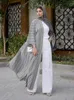 Ethnic Clothing Spring Morocco Abaya Muslim Dress Women India Dubai Arabic Abaya Print Turkey Eid Vestidos Kaftan Gown Robe Musulman Long Dress 230224