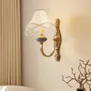 Hängslampor veckar lampskärm för bordslampa stående Europa stil veckad kreativ skrivbordsskugga sovrum e27pendant