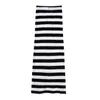 Two Piece Dress Black and White Stripes Knit 2 Piece Sets Womens Outfits Skirts Set Tops and Skirt Two Piece Outfits Winter Matching Female 230224