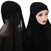 Roupas étnicas 2023 Moda Chiffon Hijab Sconse sob Cap 2 em 1 Véu muçulmano Mulheres Islam