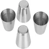 Wine Glasses 20pcs 30 ml stainless steel wine glasses Outdoor camping Coffee Tea Cup Silver Rugged Metal Shooter Suitable 230225