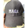 car dvr Party Hats Maga Embroidery Hat Trump 2024 Baseball Cap Make America Again 0913 Drop Delivery Home Garden Festive Supplies Dhm3Y