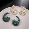 Boucles d'oreilles pendantes Lustre EYER Femmes à la mode Gun Noir Vert Cristal Cubique Zircone Bijoux De Luxe Pour Banquet De Mariage Cadeau De Qualité Supérieure