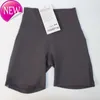 1lululemen-05 pantaloncini da yoga a vita alta slim fit per il sollevamento del sedere palestra da corsa leggings elastici traspiranti ad asciugatura rapida personalizzati 2213ESS