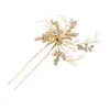 Coiffes O382 or Floral laiton alliage perle d'eau douce mariage mariée pinces à cheveux épingles à cheveux cheveux accessoires mariée tête pièce