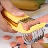 car dvr Fruit Vegetable Tools Kitchen Accessories Banana Slicer Sau Slicers Stainless Salad Sundaes Cooking Drop Delivery Home Garden Dinin Dhbyk