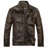 Men's Jackets Motorcycle PU Leather Jacket Bomber Fashion Men Denim JacketMen's