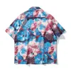 Chemises décontractées pour hommes Foncé Floral Vacances Plage Chemise Hawaïenne Hommes Femmes Cuba Col Vintage Chemises Pour Hommes Homme Blouse Z0224