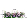 Decorative Flowers Custom Artificial Flower Row Wedding Arch Background Decor Wall Arched Door Arrangement Rose Peonies Fake