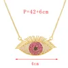 Pendant Necklaces Bohemia Punk Gothic Colorful Crystal Eye For Women Simple Gold Color Chain Choker Wedding Jewelry Collares