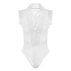 Kadın tulumları atlayanlar beyaz yaz sıkı dantel içi boş bodysuit kadın seksi tulum şefi çiçek kadın bodycon gece partisi kulübü kıyafeti 230224