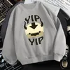 Dames hoodies sweatshirts mode eenvoudige dierenbrief geprinte pullover dames oneck casual losse herfst winter warme pluche toppen katoen uit het kader 230224