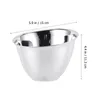 Bowls Bowl Salad Serving Metal Fruit Stainless Steel Angled Prep Mixing Pasta Slanted Candy Noodle Centerpiece Baking Pudding