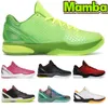 2023 Mamba 6 Proto męskie buty do koszykówki Grinch Mambacita Sweet 16 Challenge Red Prelude Think Pink Chaos Black White Del Sol Designer Mens Sports Sneakers Sneakers
