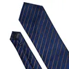 Coules de cou Men Tie Gold Navy Striped 100 Silk Tie Barrywang 34 "Jacquard Party Wedding Woven Designers Necktie for Men DS5032 J230225