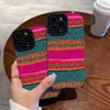 デザイナー刺繍ヒョウ印刷シリコンケースiPhone 14 11 12 13 Pro Max 12 13 7 8 Plus X XS XSMAX Fall Protection Case