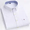 Men's Casual Shirts Men Shirt 100% Cotton Oxford Striped Shirt Plaid Shirt 7XL Casual Mens Button Up Shirt Men Shirt Short Sleeve Slim Fit Shirt Men 230225