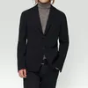 Trajes de hombre Abrigo de hombre Otoño Invierno Color sólido Moda informal Blazer a medida Prendas de abrigo Chaqueta de traje de manga larga