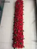 Fleurs décoratives soie artificielle pivoine Rose hortensia fleur coureur mariage décoration mur toile de fond 10 pcs/lot TONGFENG ROUGE