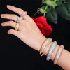 Brincos de colar definir três grace luxuosos cúbicos zirconia pedra rosa cor de ouro rosa grande pulseira e anel para mulheres jóias de festa de casamento nigerianas