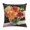 Pillow /Decorative Luxury Flower Vase Cover Plant Home Decor Cojines Decorativos Para Sofa Vintage Modern Cusion