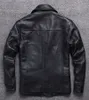 Men's Jackets .quality men genuine leather wind coat.wholesale classic black plus size cowhide jacket.smart casual leather cloth 230225