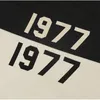 メンズTシャツESSTERINATINES最高品質1977 FLOCKED Tシャツ100％コットンティーヒップホップルーズメンズ女性半袖Tシャツ特大スポーツウェア230225