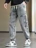 Jeans pour hommes 2022 nouveaux hommes Cargo Jeans Baggy Joggers mode noir bleu gris Streetwear étiré coton Denim sarouel grande taille 8XL Z0225