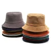 Wide Brim Hats New Autumn Winter Retro Corduroy Bucket Hat Fashion Designer Streetwear Fisherman Caps Hats Beach Cap Outdoor Unisex Panama Hat G230224