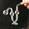 accesorios de bongs de vidrio de la olla base en forma de serpiente, fumar pipa de agua de vidrio