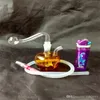 Couleur Apple Hookah, gros verre Bongs brûleur à mazout tuyaux en verre conduites d'eau tuyau en verre plates-formes pétrolières fumer