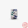 Charms Hand-made 925 Sterling Silver Enamel Colorful Dynamic Butterfly Clip Beads Charm Fit Original Bracelet