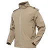 Chaquetas de caza, chaqueta táctica de primavera y verano, ropa militar, prendas de vestir informales de combate para hombre, impermeable, con capucha, multibolsillos, abrigo Softshell