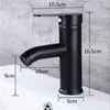 Bathroom Sink Faucets Black Matte Stainless Steel Basin Faucet Single Handle Cold And Water Mixer