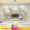 Wallpapers jointless Custom 3D mural wallpaper moderne mode eenvoudige en zachte paardenbloem slaapkamer bank achtergrond voor de muren1