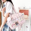 أكياس مسائية Haex Kawaii Women Ita Bag 2023 Trend Solid Pu style style harajuku طلاب Crossbody الأزياء الشفافة DIY